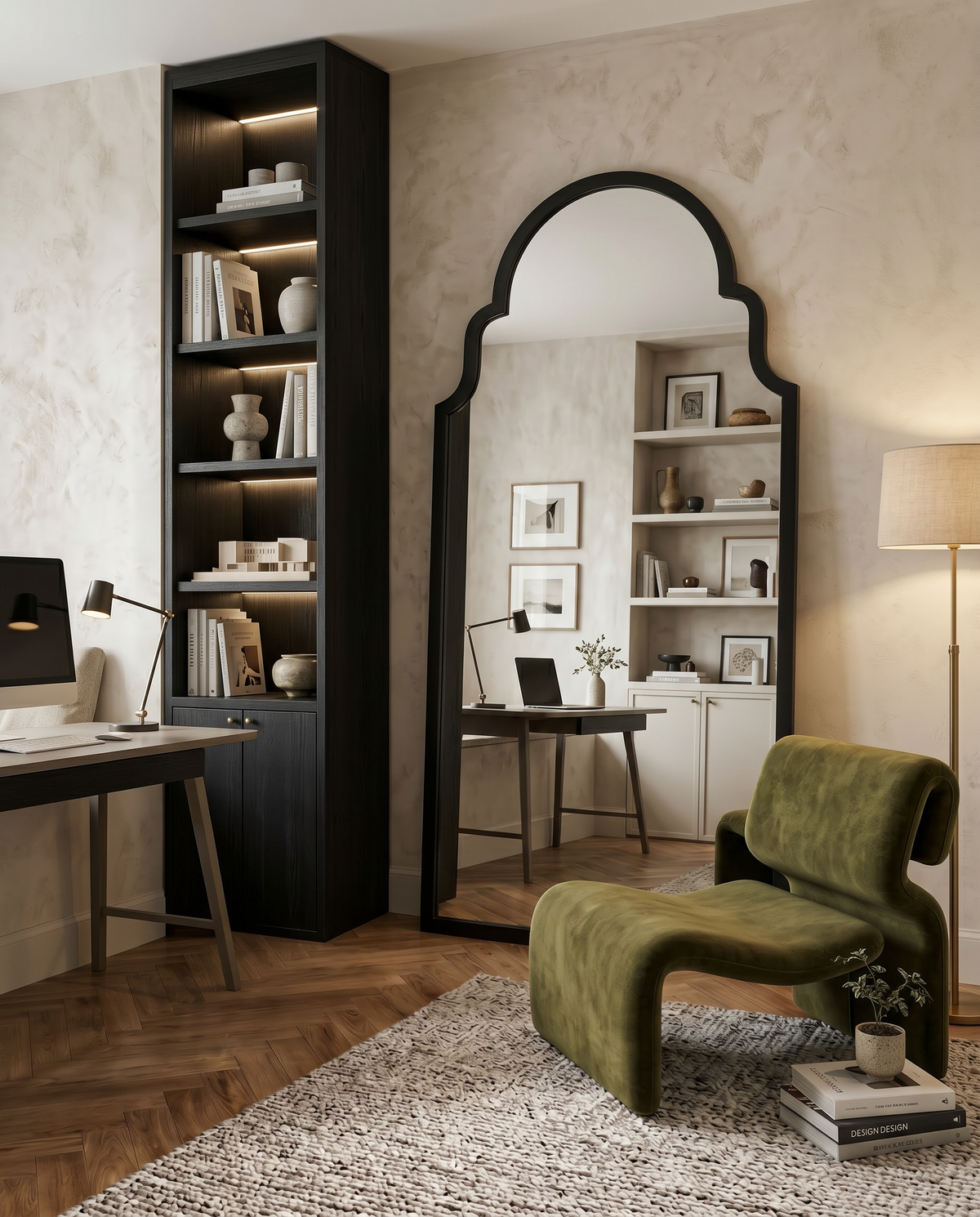 Moroccan Arched Full Length Floor Mirror – Tall Leaning Statement Decor