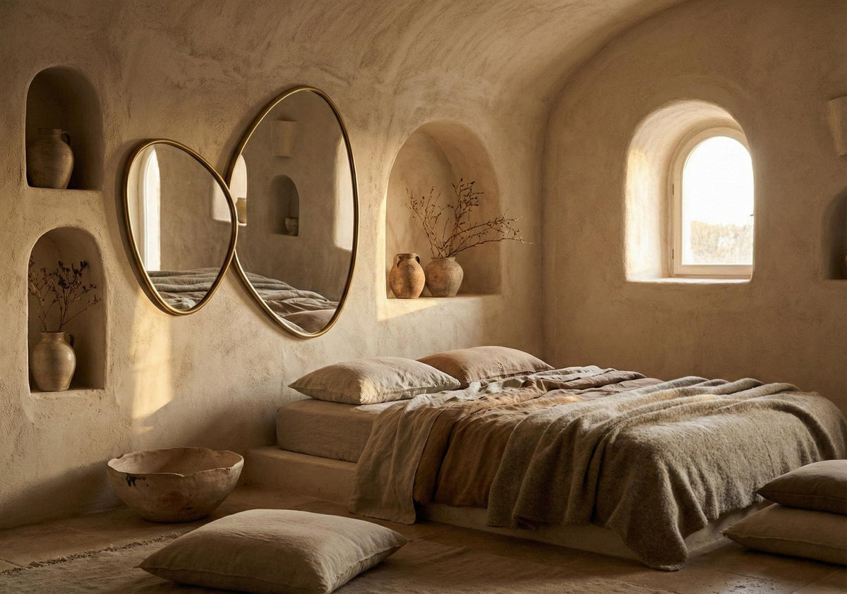 Asymmetrical Large Livingroom Vanity Wall Mirror