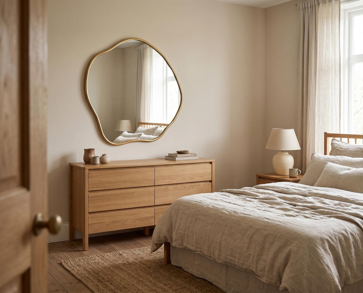 Asymmetrical Abstract Wall Mirror