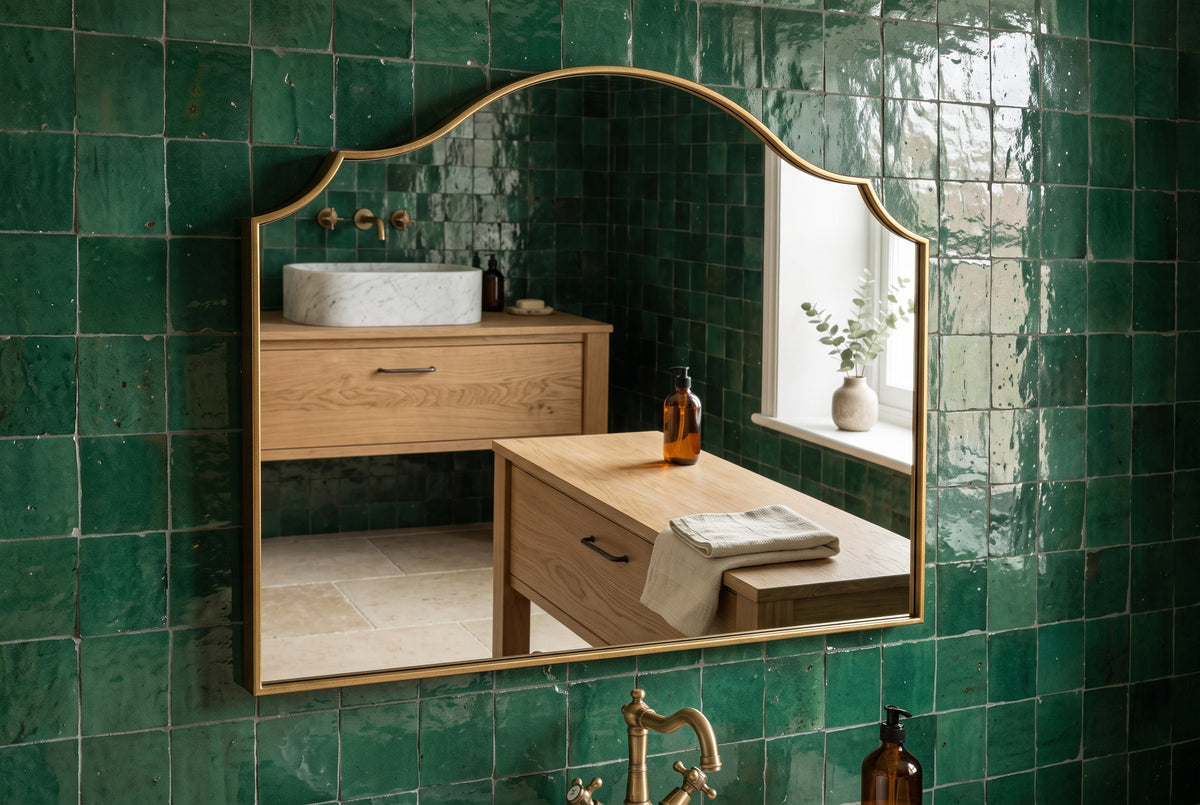 Horizontal Wide Vanity Wall Mirror