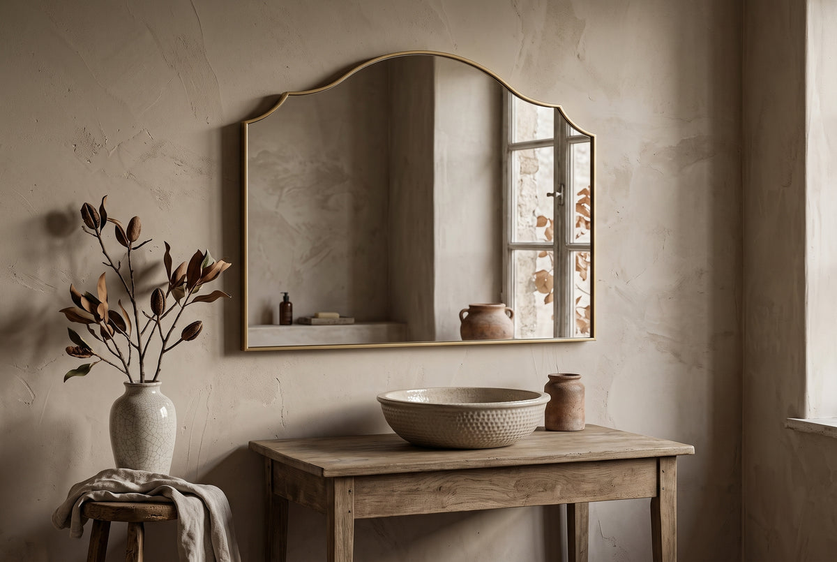 Horizontal Wide Vanity Wall Mirror