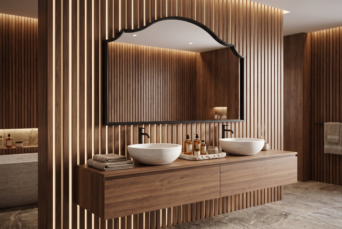 Horizontal Wide Vanity Wall Mirror
