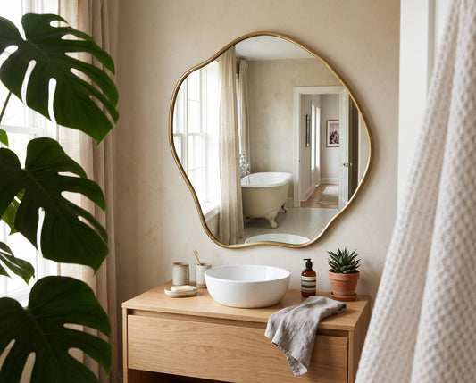 Asymmetrical Abstract Wall Mirror