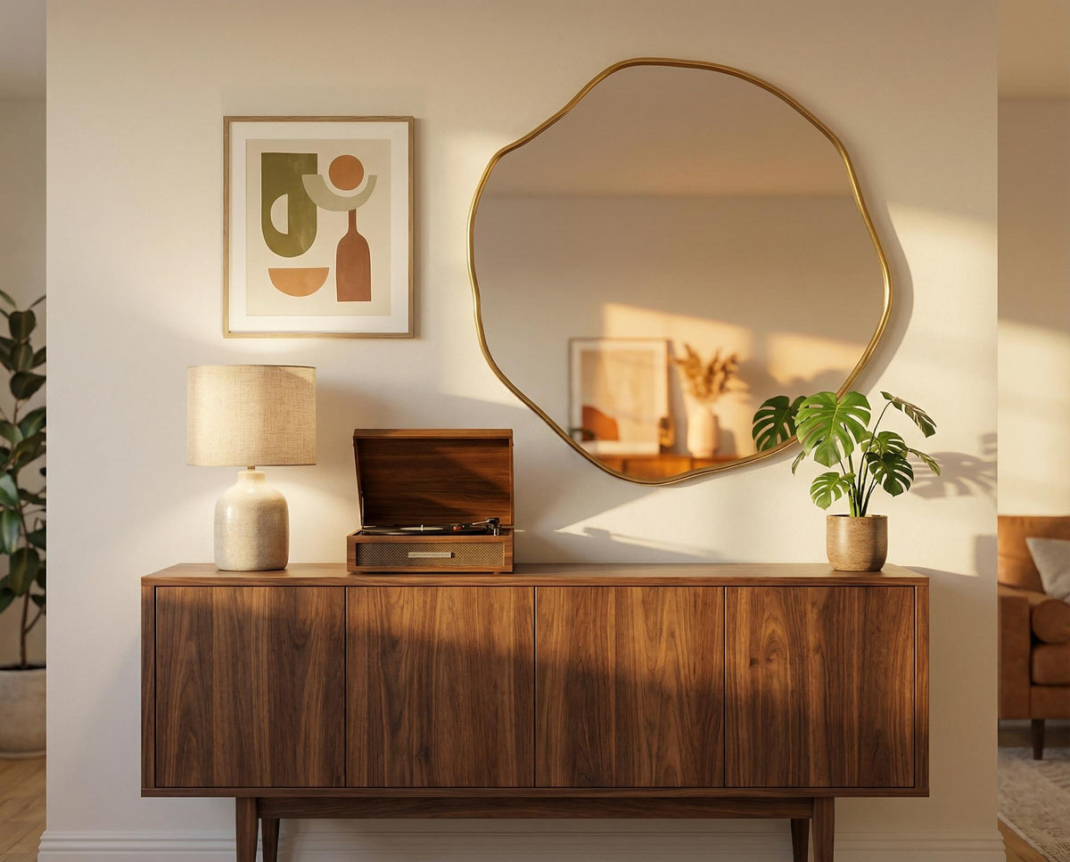 Asymmetrical Abstract Wavy Squiggle Mirror, Irregular Wall Decor, Elegant Statement Piece for Modern Interiors