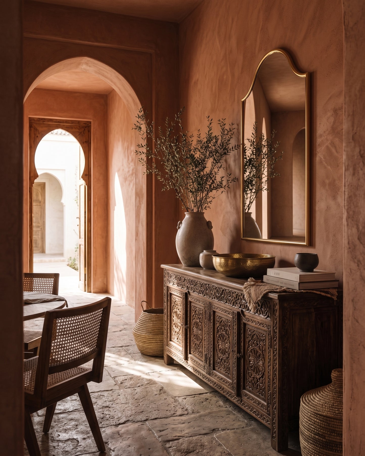 Arched Moroccan Wall Mirror