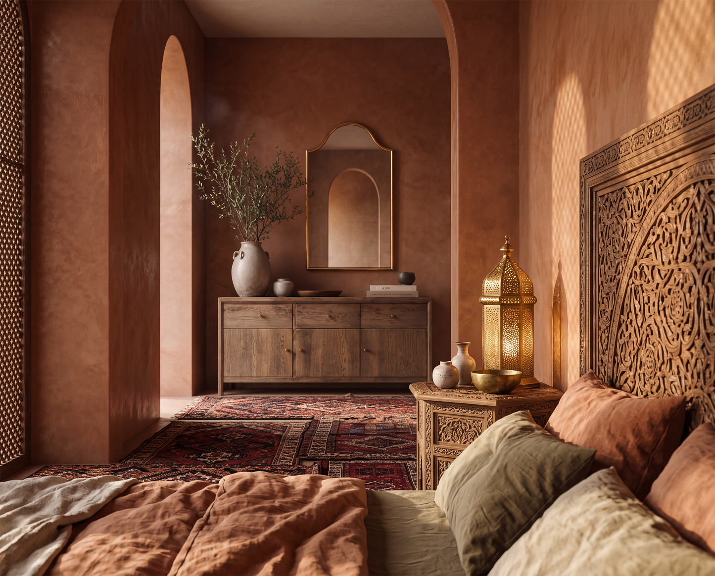 Arched Moroccan Wall Mirror