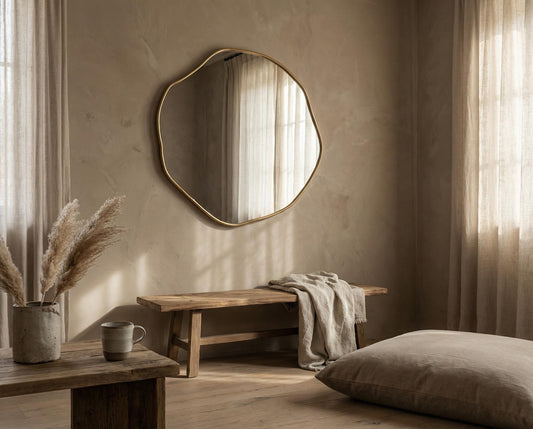 Asymmetrical Abstract Wavy Squiggle Mirror, Irregular Wall Decor, Elegant Statement Piece for Modern Interiors