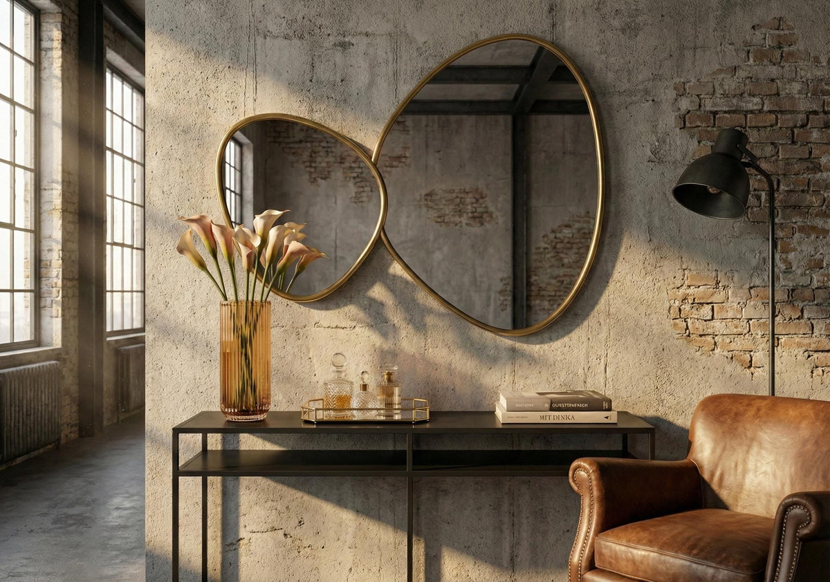Asymmetrical Large Livingroom Vanity Wall Mirror