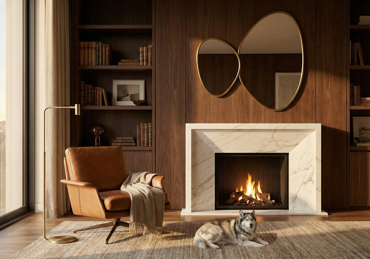 Asymmetrical Large Livingroom Vanity Wall Mirror