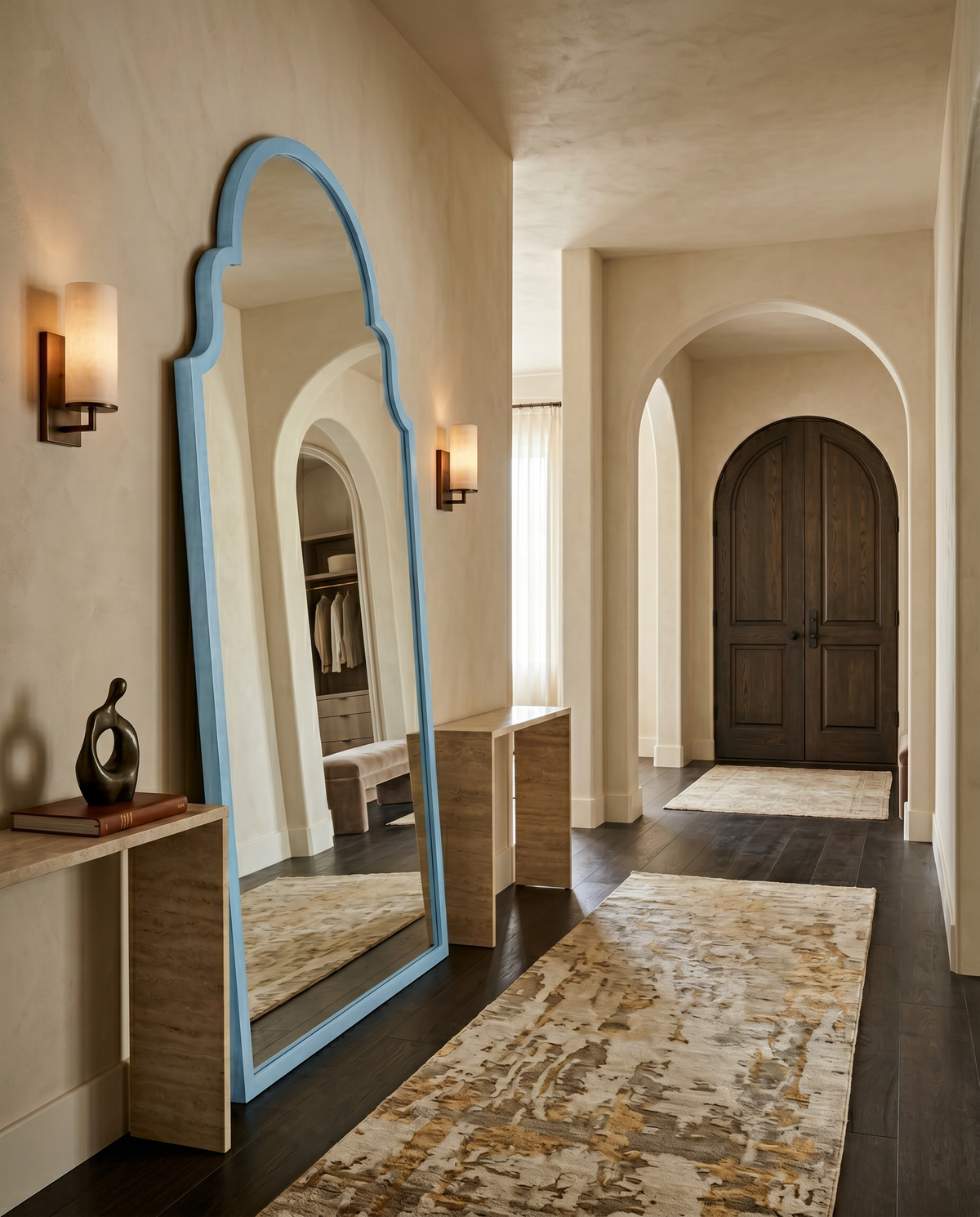 Moroccan Arched Full Length Floor Mirror – Tall Leaning Statement Decor