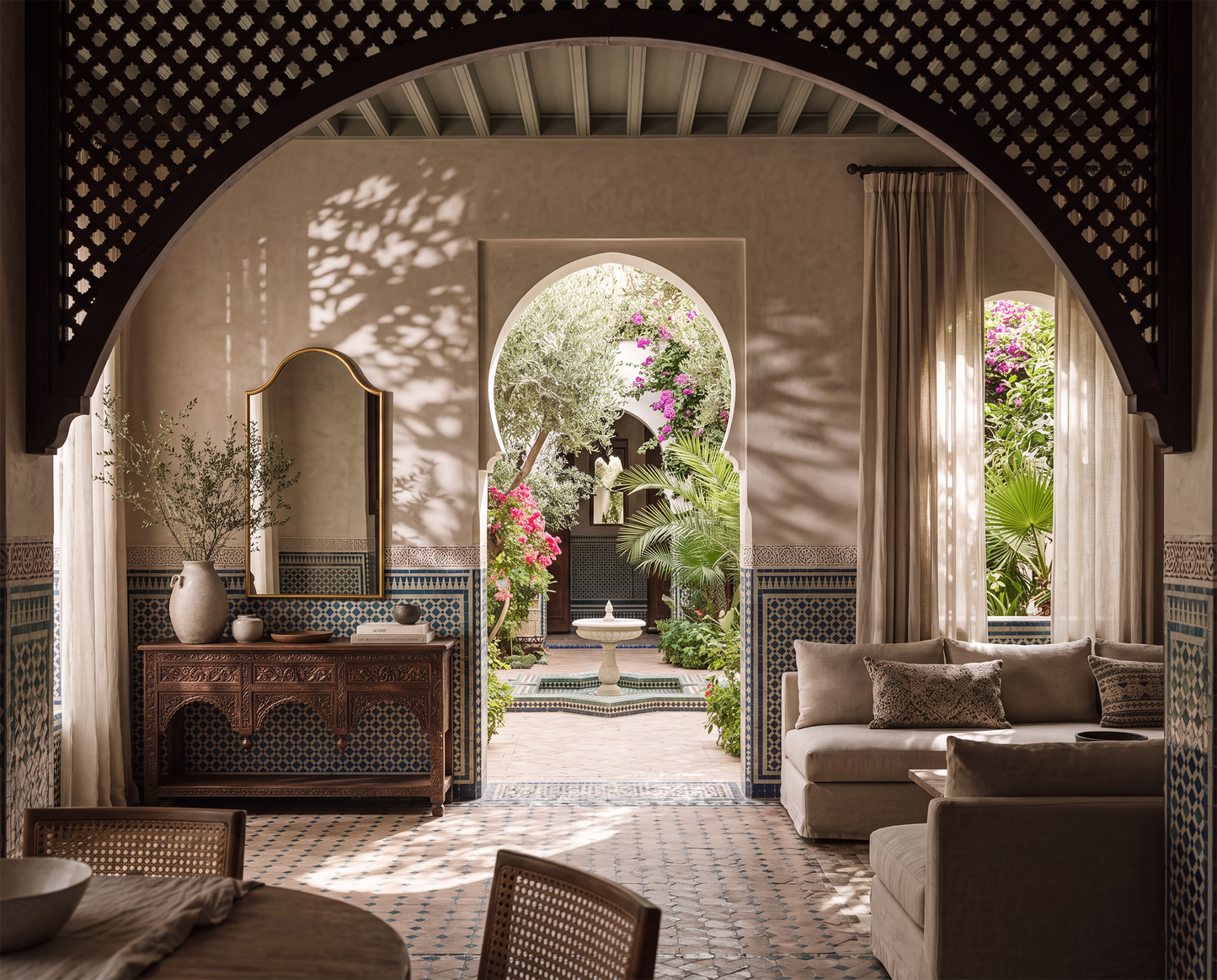 Arched Moroccan Wall Mirror